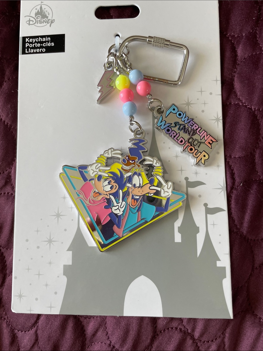 Disney Powerline World Tour Stand Out keychain with Goofy